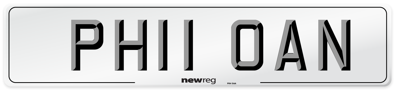PH11 OAN Number Plate from New Reg